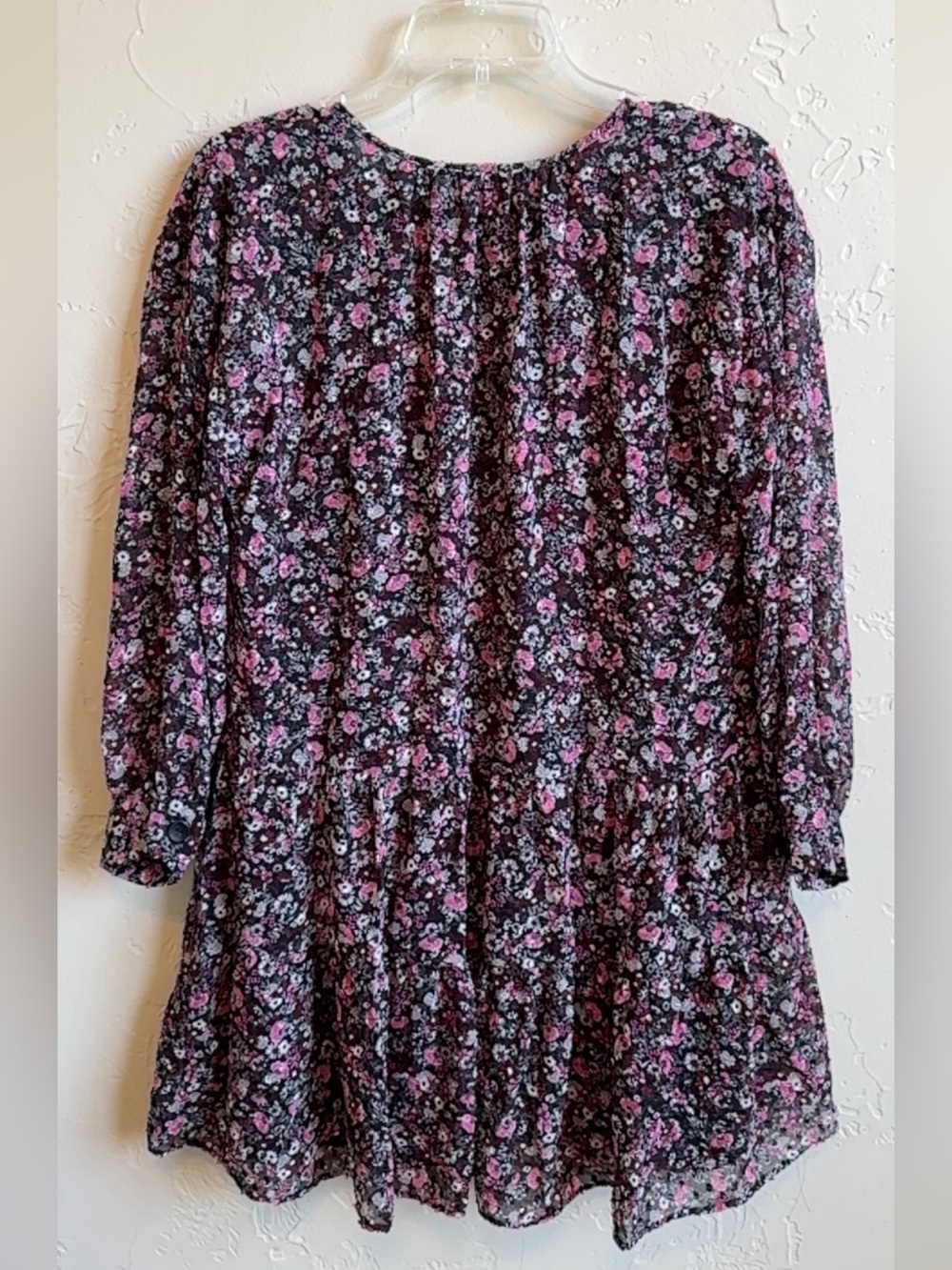Zara Black dress with Pink Floral Print - Picture 2 of 5